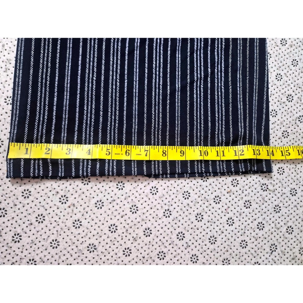Adrianna Papell‎ XL Navy Blue White Striped Wide Leg Elastic Waist Pants - Picture 7 of 7